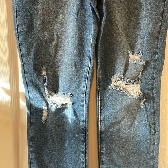 Just black denim distressed high rise blue jeans 30 - Picture 2 of 8